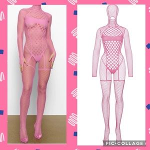 Skims Warp Knit Catsuit Azalea New